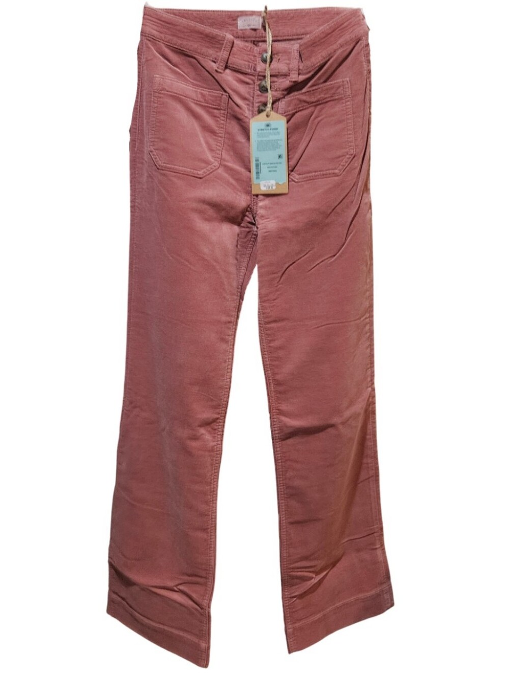 Faherty Patch Stretch Terry Corded Pants Women 27 Sedona NWT